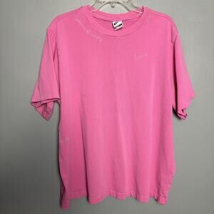 Nike Women’s Embroidered Pink Short Sleeve Shirt Empower Manifest XL Soul Mind